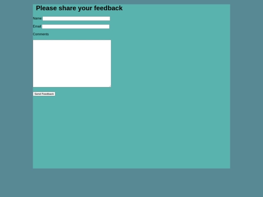 feedback screenshot