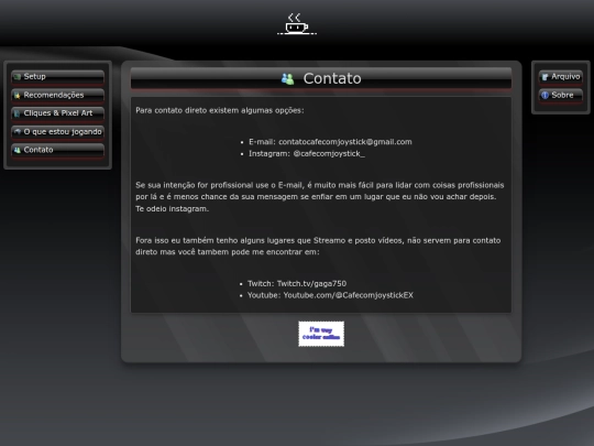 Sidebar/contato screenshot