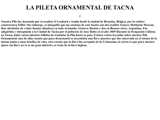 LA PILETA ORNAMENTAL DE TACNA screenshot