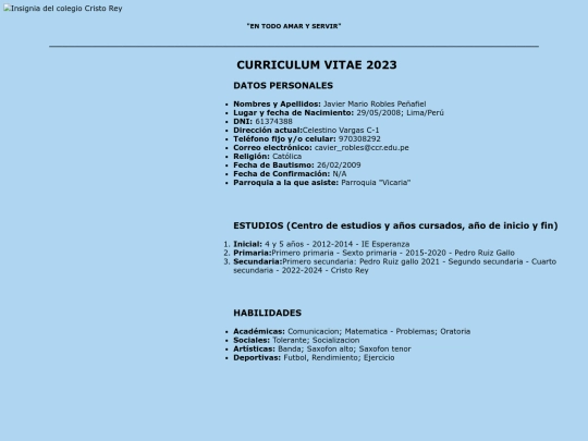 curriculum screenshot
