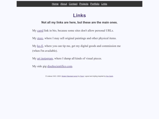 links screenshot
