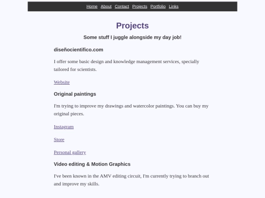 projects screenshot