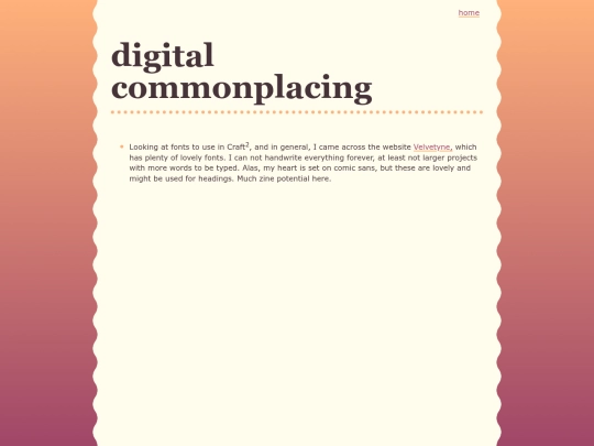commonplacing screenshot