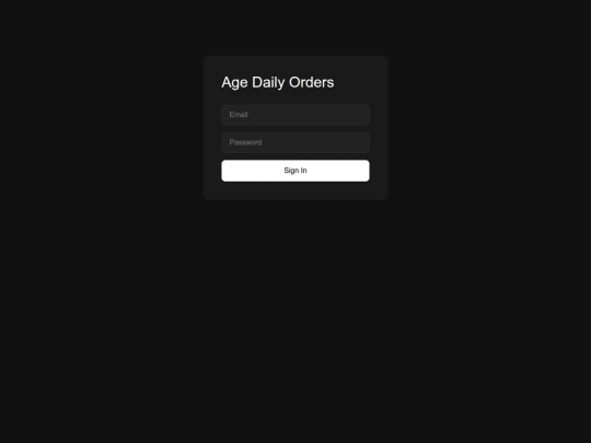 orders screenshot