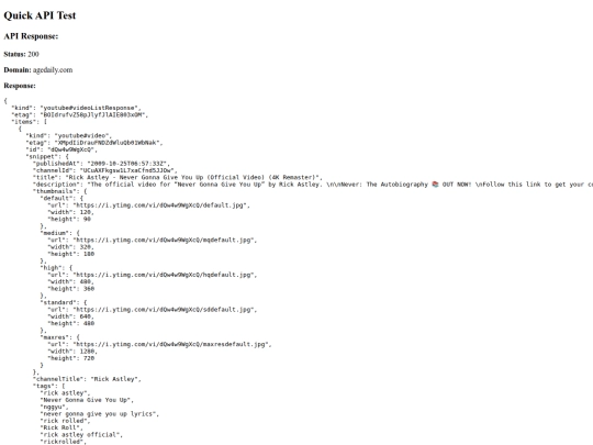 youtubedebug screenshot