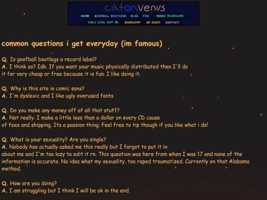FAQ screenshot