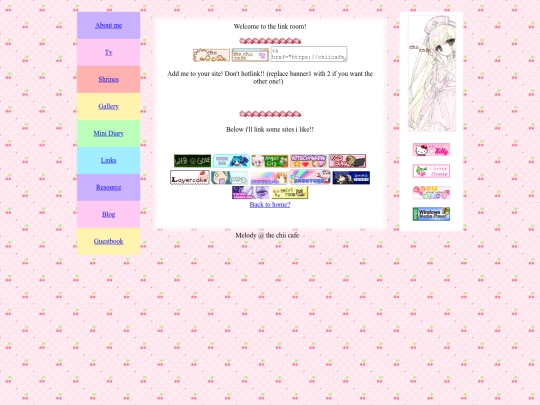 links screenshot