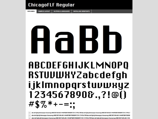 webfontkit-20250909-000909/chicagoflf-demo screenshot