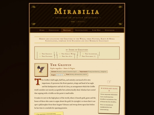 bestiary screenshot