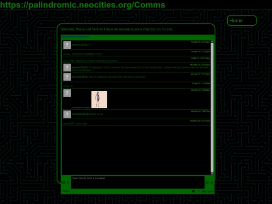 Comms screenshot