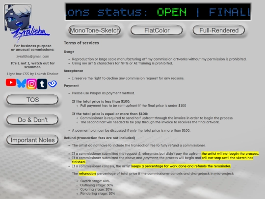 TOS screenshot