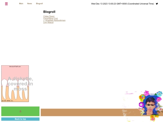 blog/diskette/blogroll screenshot