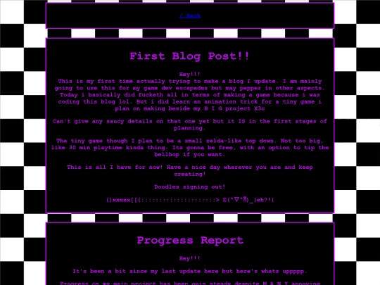 Blog screenshot