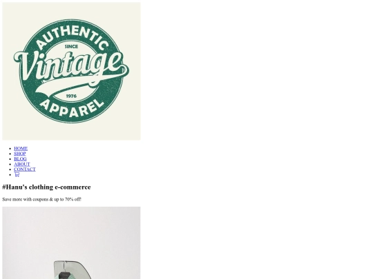 ecommerce/blog screenshot