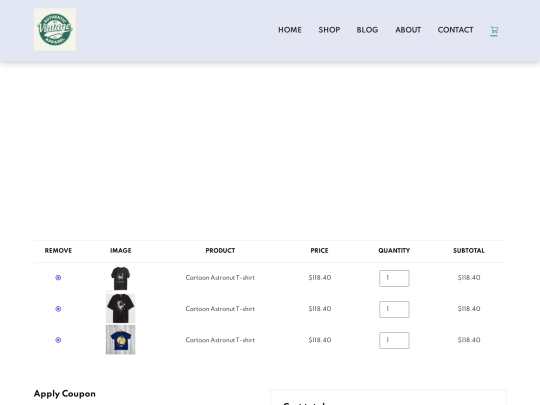 ecommerce/cart screenshot