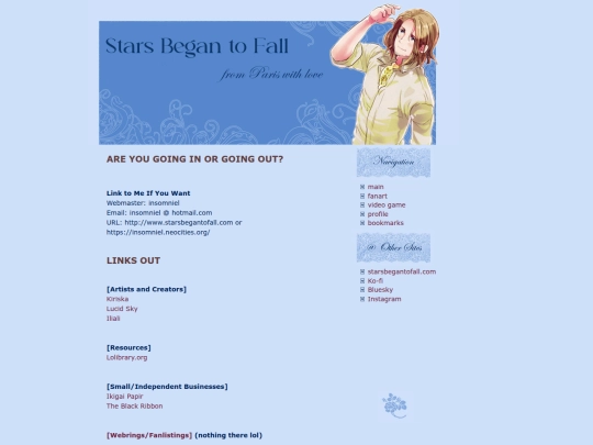 links screenshot