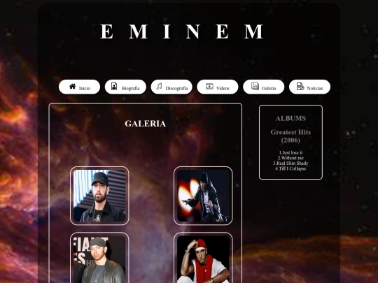 artista/galeria screenshot