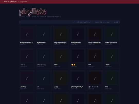 playlists screenshot