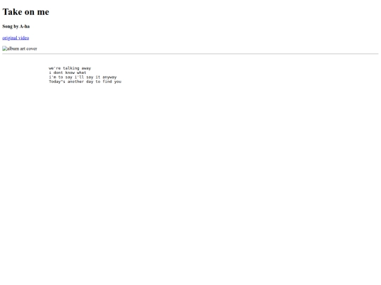 my song list screenshot
