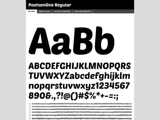 myfonts/poetsenone-regular-demo screenshot