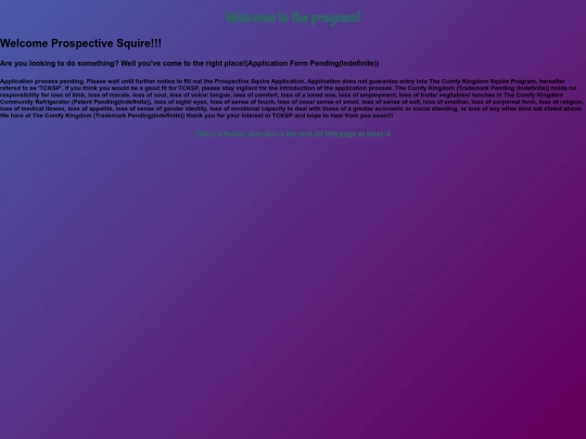 squireapplicationform screenshot
