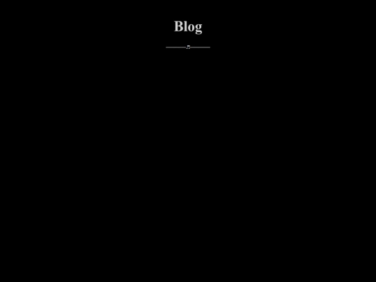 Blog screenshot