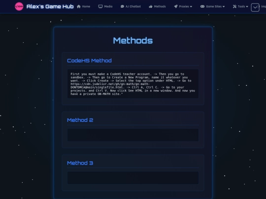 methods screenshot