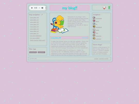 blog screenshot