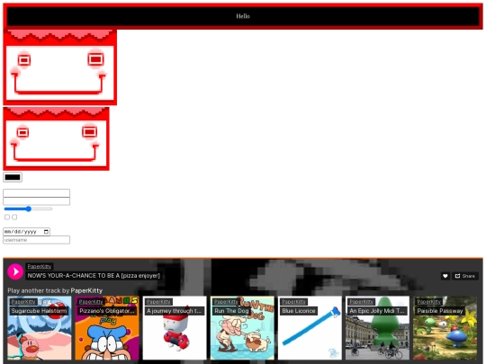 test/experimental screenshot