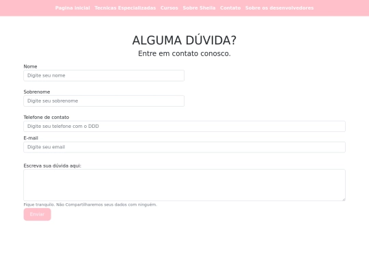 Sheila/contato screenshot