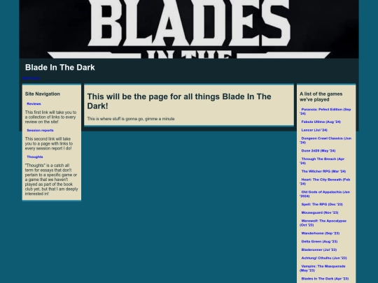 Blades In The Dark/BitDHome screenshot