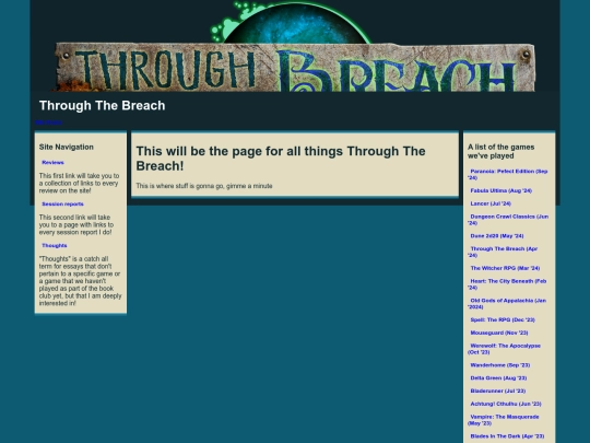 Through The Breach/TTBHome screenshot