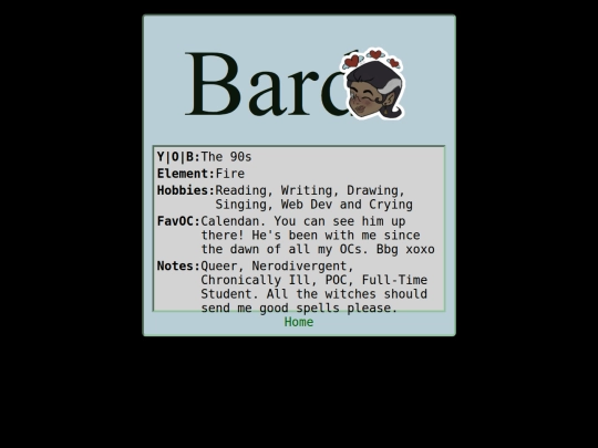 bio screenshot