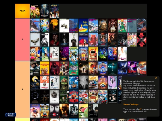 tierlist/movies screenshot