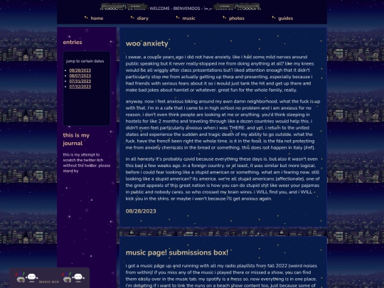 diary screenshot