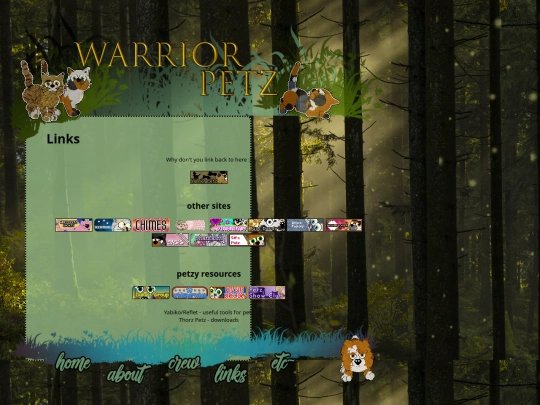 links screenshot