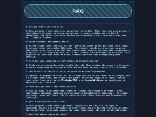 faq screenshot