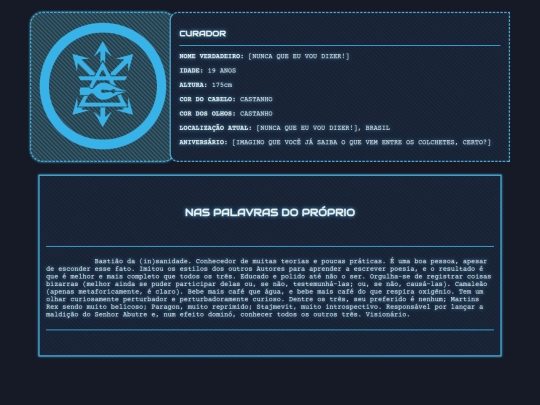 identidades/curador screenshot