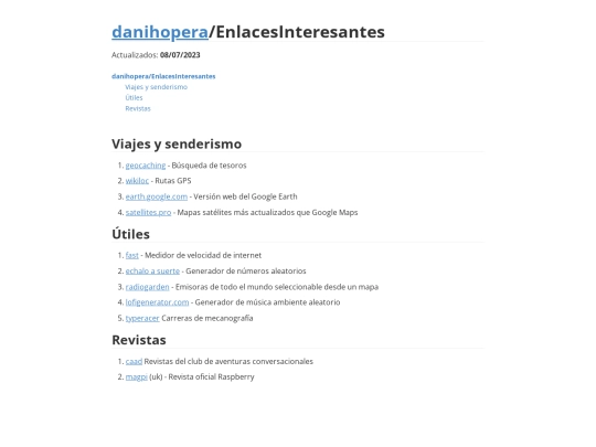EnlacesInteresantes/EnlacesInteresantes screenshot
