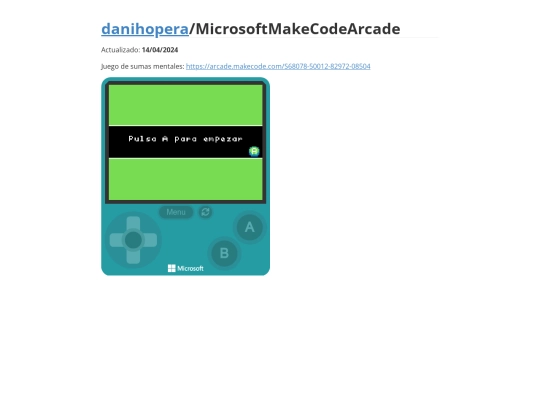 MicrosoftMakeCodeArcade/MicrosoftMakeCodeArcade screenshot