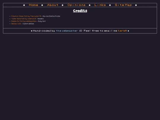 links screenshot