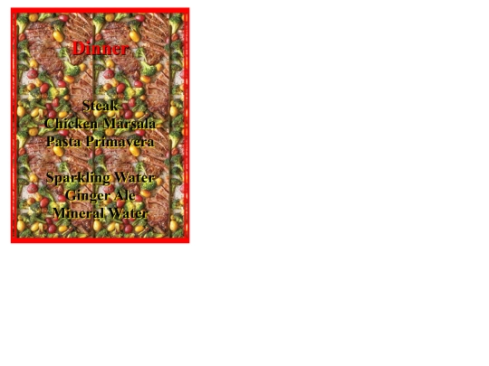 DinnerMenu screenshot