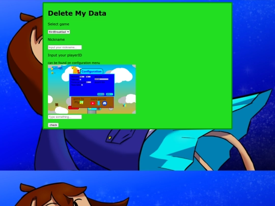 pakjcbakjrcnajsnckjanckiasnkjscav/deletemydata screenshot