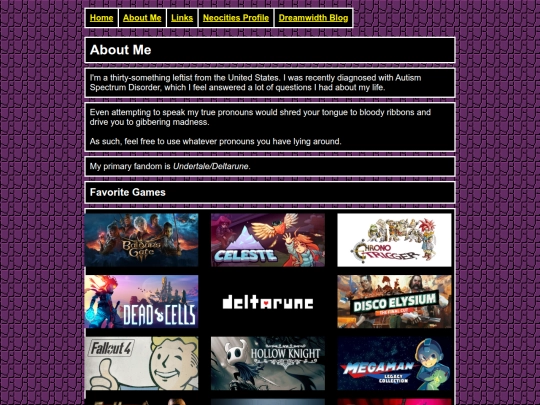 about-me screenshot