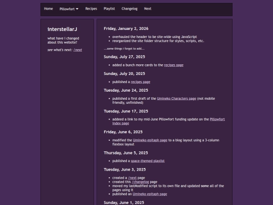 changelog screenshot