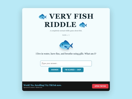 VeryFishRiddle screenshot
