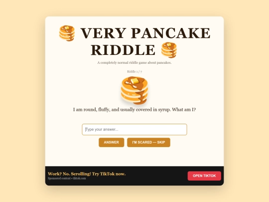 VeryPancakeRiddle screenshot