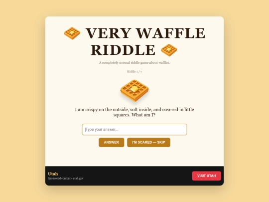 VeryWaffleRiddle screenshot
