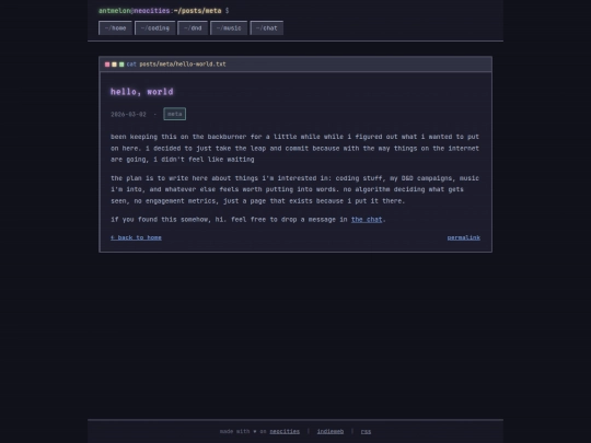 posts/meta/hello-world screenshot