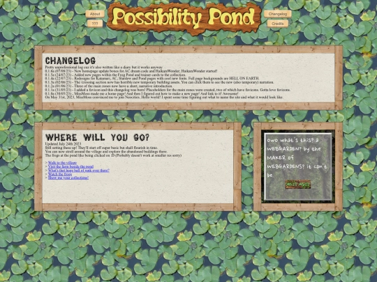 home/changelog screenshot
